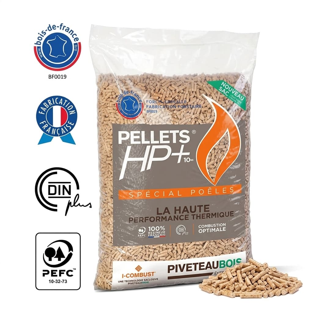 BoisExpress — Granulés de bois Piveteau HP+ 72 Sacs de 17kg Tradition Bois