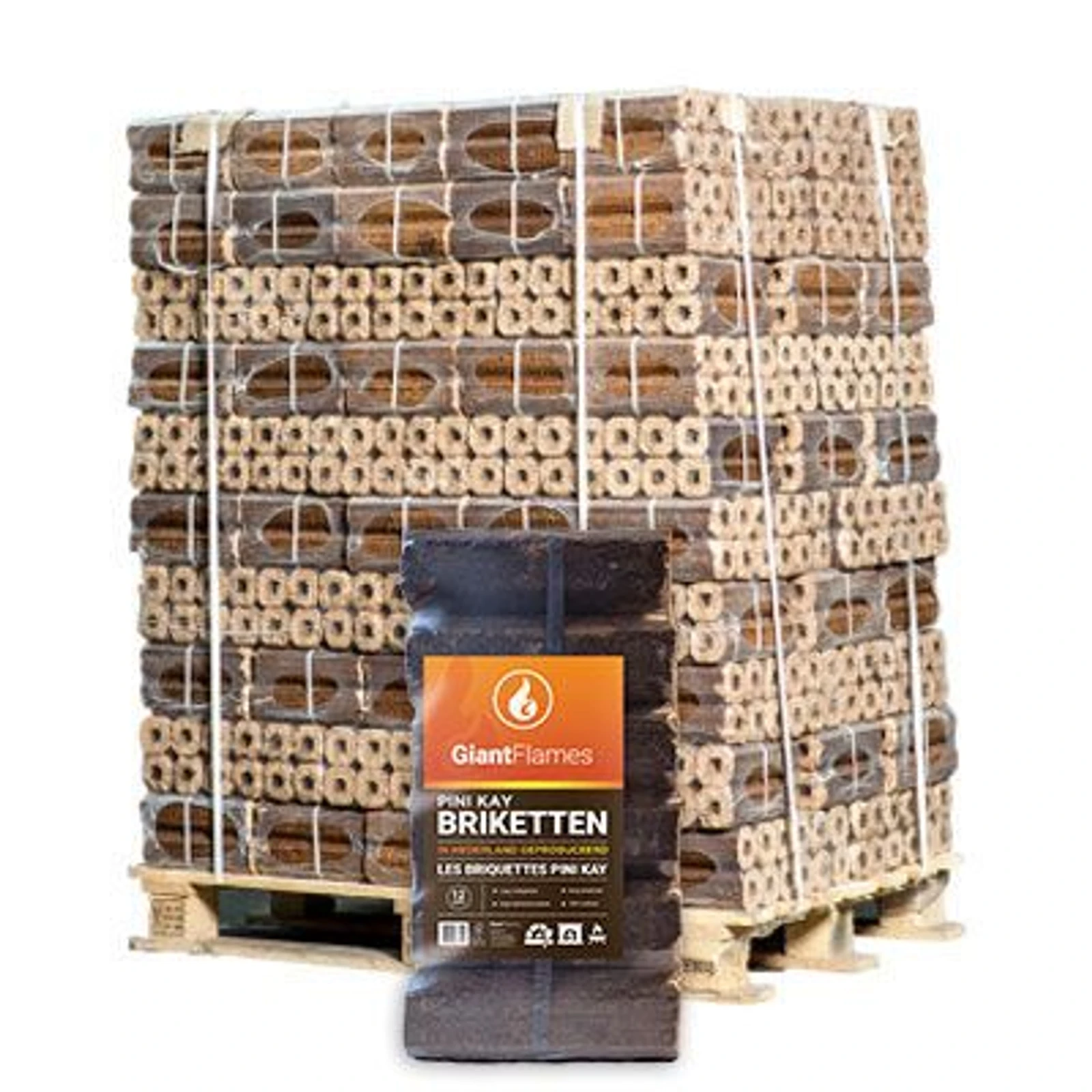 Briquettes Pini Kay (NL) Palette 96 sacs x 10 kg (960 kg)