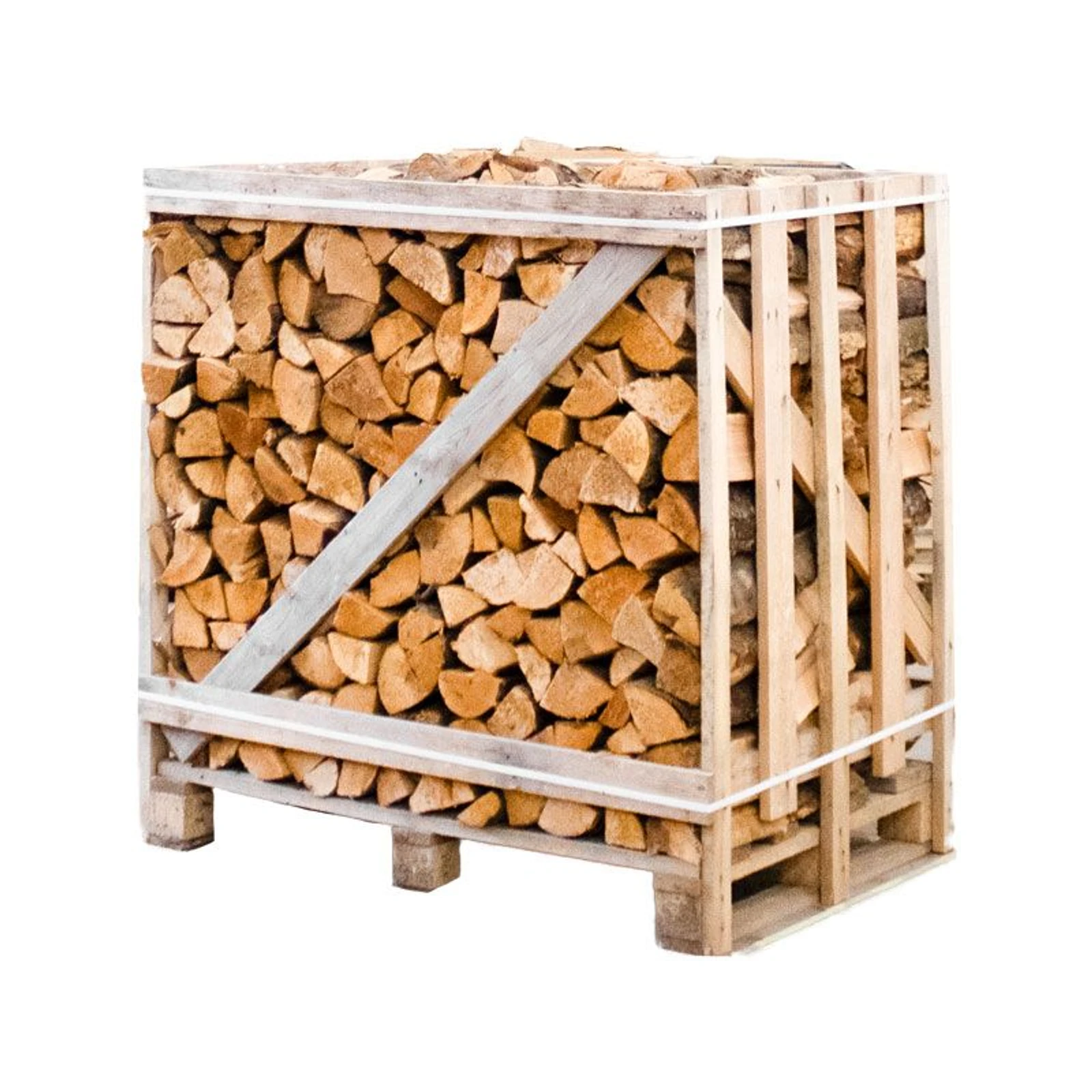 Demi-palette de bois de chauffage aulne fendu séché en chambre 25cm