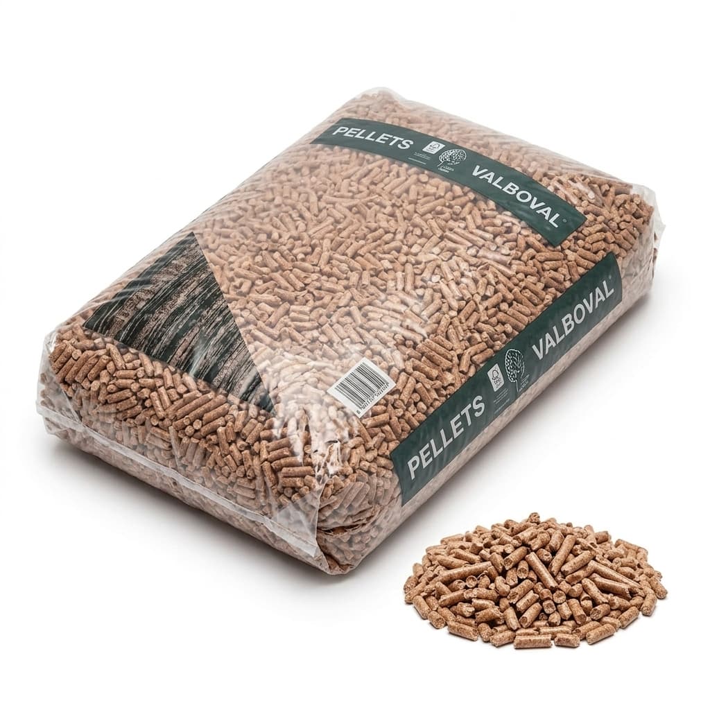 BoisExpress — Pellet Valboval Palette de 65 sacs de 17 kg Forêt Française