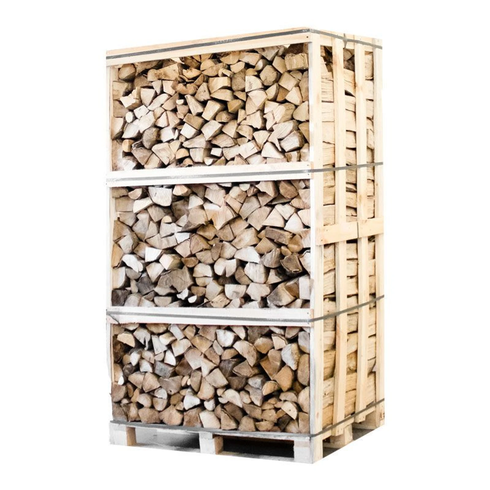 Palette de bois de chauffage charme fendu séché en chambre 33cm