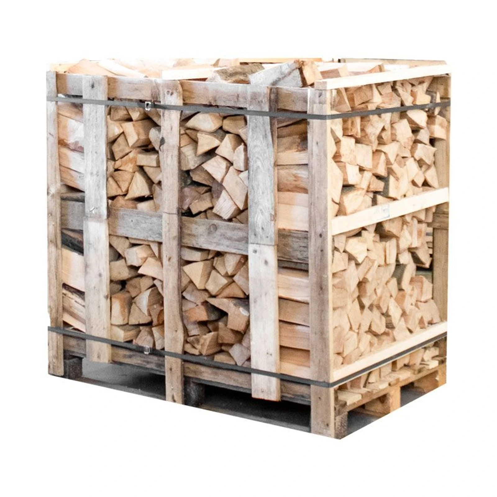 Demi-palette de bois de chauffage hêtre fendu, séché en chambre, 25 cm
