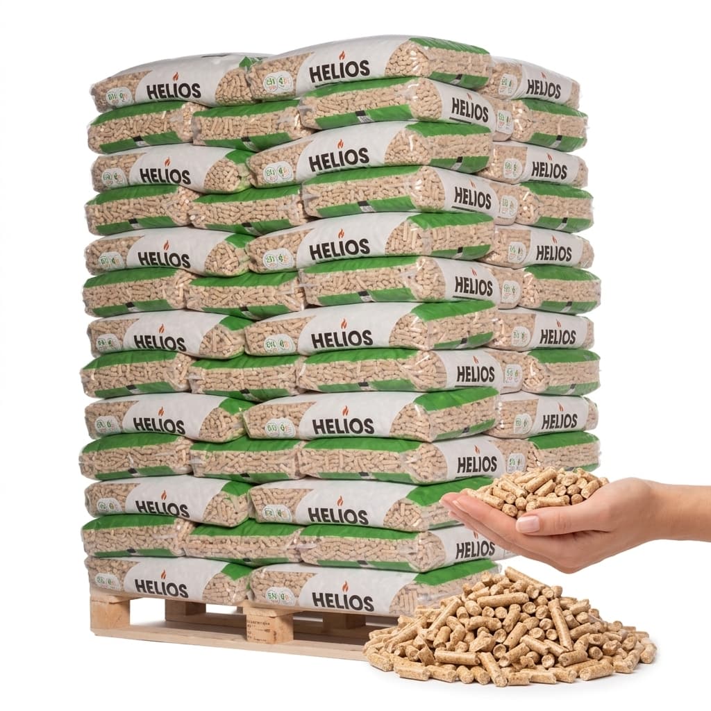 BoisExpress — Pellet HELIOS Palette de 65 sacs de 17 kg 100% résineux Artisan Français