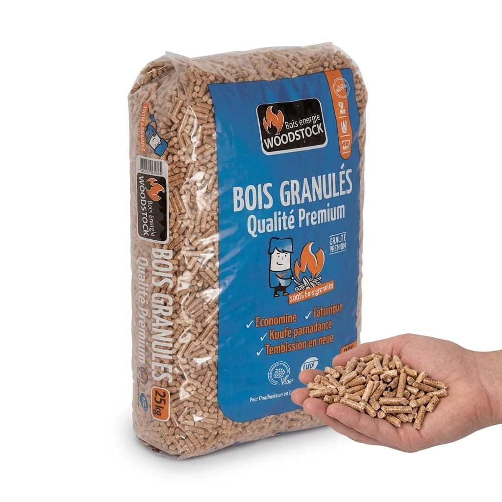BoisExpress — Granulés de bois Woodstock 78 sacs de 17 kg Artisan Français