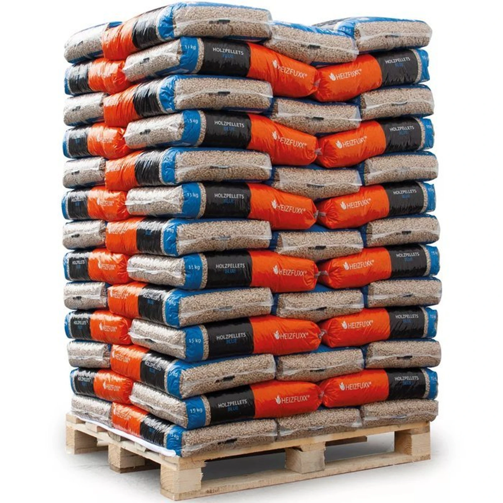 HEIZFUXX Granulés de bois Blue 6mm ENplusA1, 65 x 15kg Palette