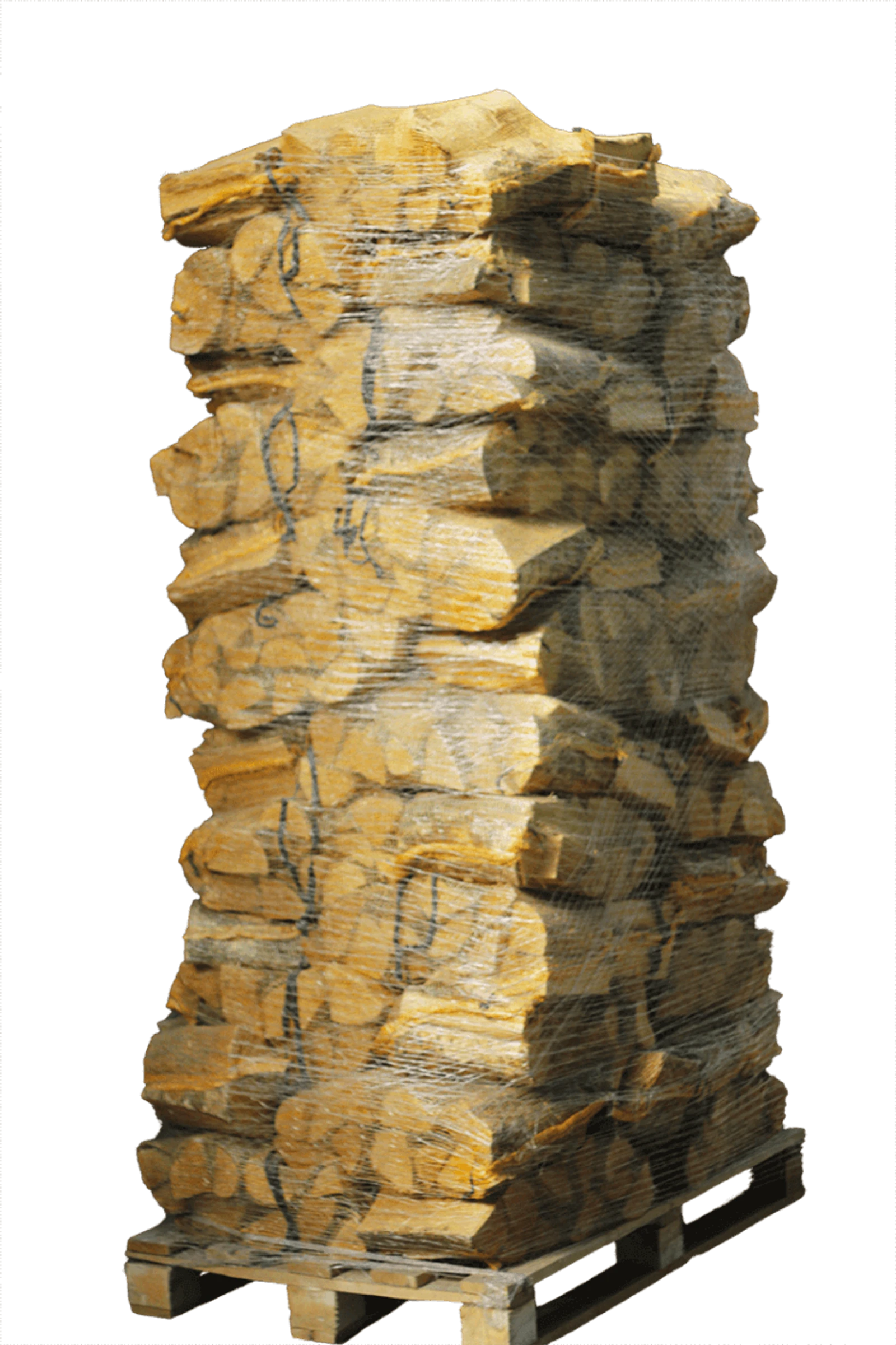 88 sacs en filet de bois de chauffage en frêne fendu, séché en chambre, 30-33 cm
