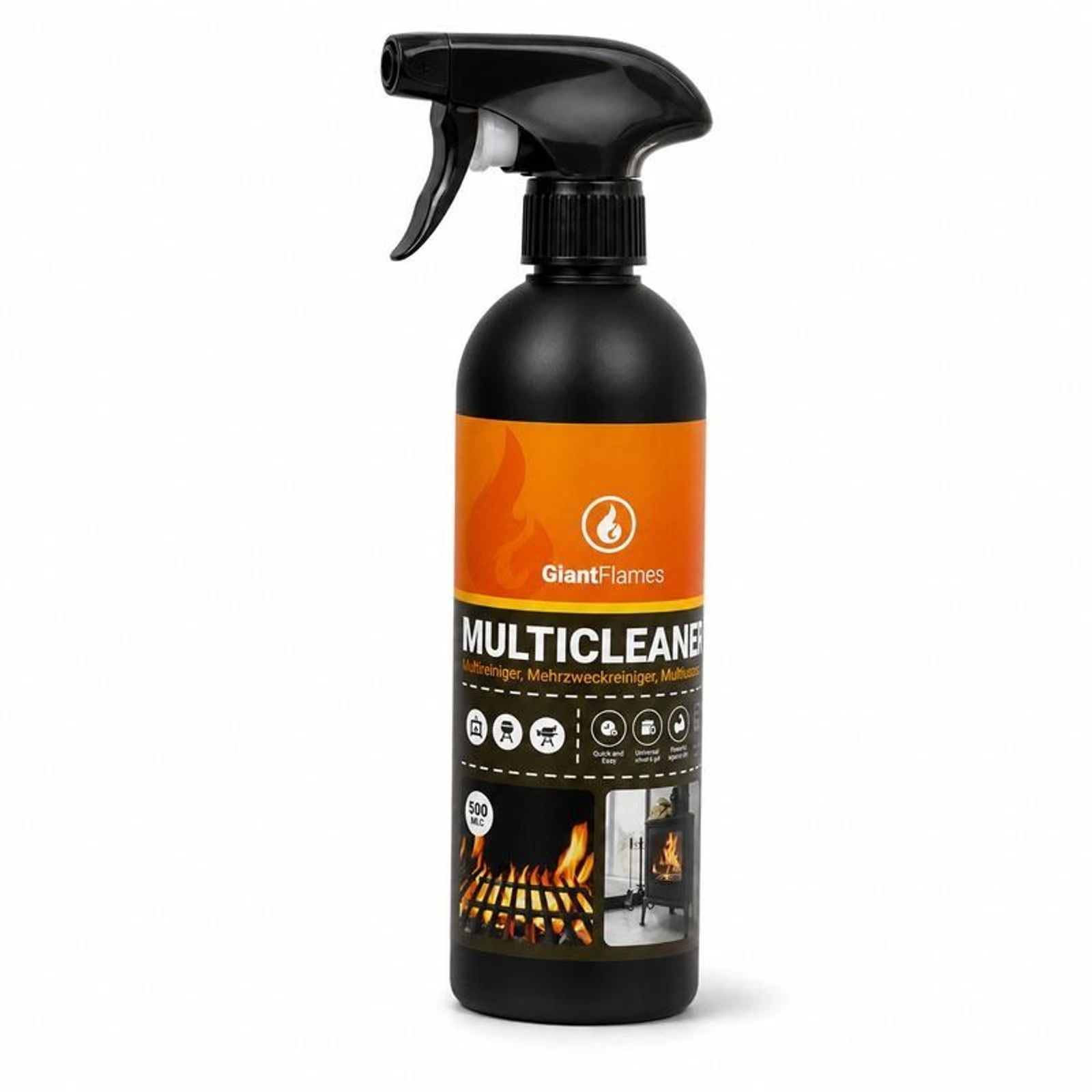 Giant Flames Nettoyant multi-usages pour vitre de four et barbecue 500 ml