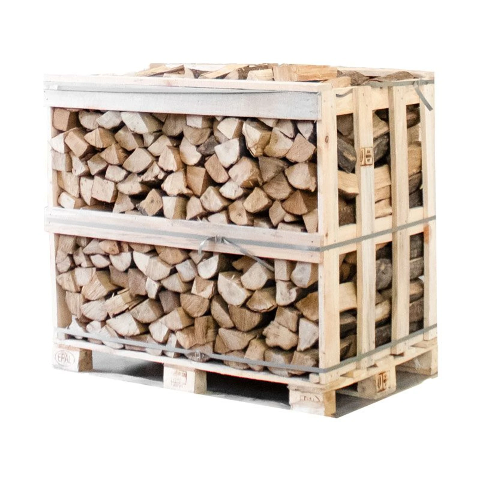 Demi-palette de bois de chauffage en charme fendu séché au four 25cm