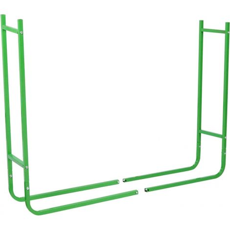 Idmarket – Range bûches extensible en acier traité anti-rouille – Longueur réglable 150-300 cm – Largeur 24 cm – Hauteur 95 cm – Épaisseur tubes 20x20 mm